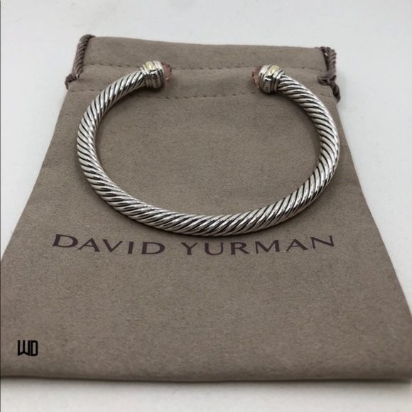 David Yurman Classic Cable Morganite Cable Cuff - Picture 3 of 5